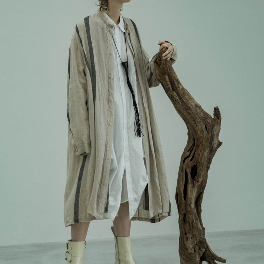 BNWT SS21 JULIUS "MAMUTHONES" STRIPED LINEN SHIRT 2